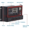 Regulator kontroler baterii paneli słonecznych 20A 2xUSB [23050000784]